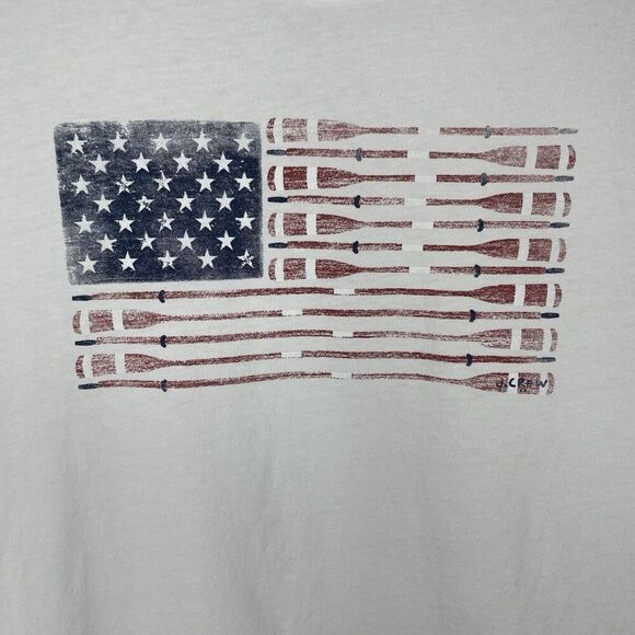 J.CREW Oars Flag Graphic Tee Men Medium American NEW Patriotic Cotton BZ150 - Picture 5 of 14